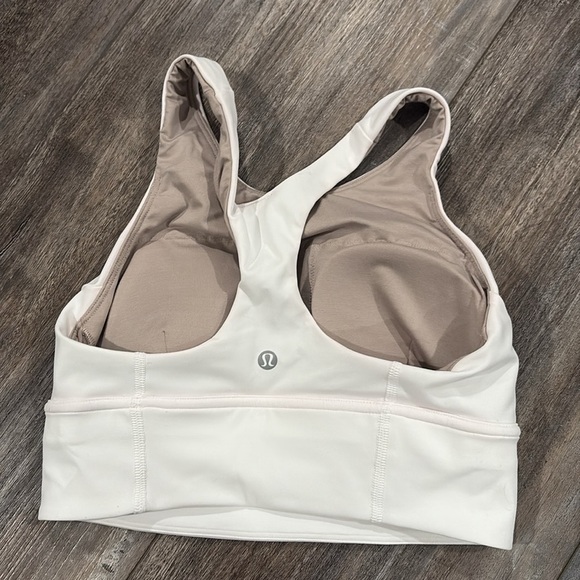 Lululemon Ebb to Train White Racerback Bra 6 -flawed - Picture 8 of 11
